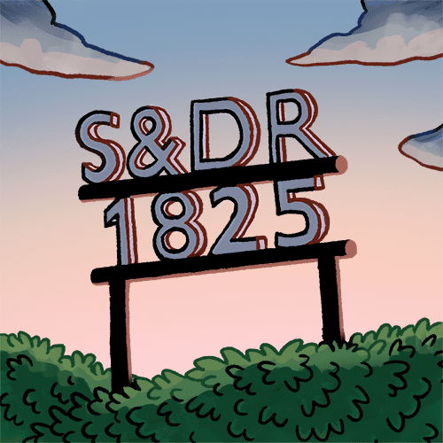 S&DR Original Route Sign Heighington